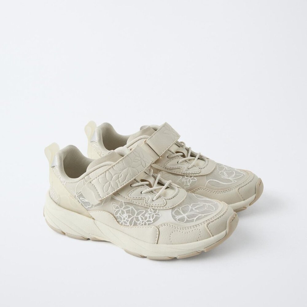 ZARA FLORAL ATHLETIC SNEAKERS